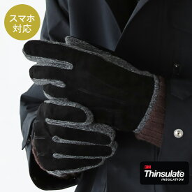 手袋 メンズ スマホ スマートフォン対応 シンサレート 防寒 本革 スエード グローブ ピッグ 男性用 紳士 レディース 男女兼用 ジュニア 小さめサイズ スマホ手袋 おしゃれ 大人 雑貨 通勤 通学 ギフト プレゼント