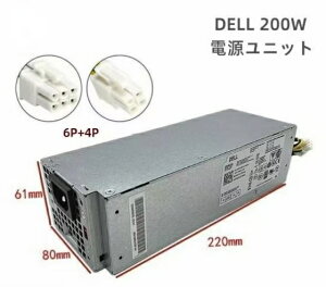 �����V�i DELL �f�� OptiPlex 3050 7050 5050 3668 3665 �Ή��p L200AS-00 HU200EBS-00 D200AS-00 L200EBS�p 200W �d�����j�b�g 6pin+4p