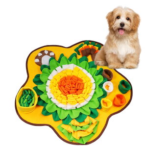 ノーズワークマット 犬 洗濯可能 嗅覚訓練 おやつ隠し 訓練毛布 滑り止め 早食い防止 ストレス解消 知育玩具 室外 室内 ペットおもちゃ バンドルポケット付き (A)