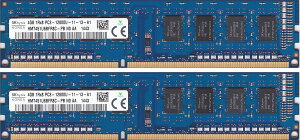 Hynix PC3-12800U (DDR3-1600) 4GB x 2�� �v8GB 240�s�� DIMM HMT451U6BFR8C-PB �f�X�N�g�b�v�p�\�R���p������