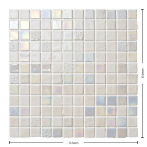 タイル(ケース) オニックスガラスモザイク セリエアクア(SUN) 3面状ミックス 24角裏ネット貼り 10シート入 OV-T2551 OV-T2552 OV-T2553 OV-T2554 OV-T2555 OV-T2556 / 名古屋モザイク アートモザイクタイル
