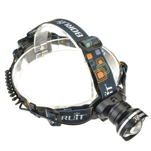 LED�w�b�h���C�g �����d�� ���d�r 3���[�h �Y�[�������\ 1800LM CREE XML T6 �w�b�h�����v �h�� ���߉� ������ �y��