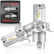 ★ポイント10倍★【スーパーセール】高輝度 新車検対応 H4 LEDヘッドライトHi/Lo 6500K ホワイト16000LM …