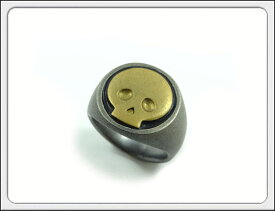 OWL'S（アウルズ）シルバー 925 「ピンキー カレッジリング / スカル」SILVER 925、ブラス / 9号〜19号【銀 メンズ レディース アクセサリー ジュエリー ハード ハンドメイド 具象 髑髏 骸骨 指輪 プレゼント】MiddleTYPE2-スカル