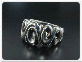 Shin's Sculpture（シンズ スカルプチャー）「S Wave Ivy Ring（エス ウェーブ アイヴィー リング）」SILVER 925 / 7号〜23号【銀 メンズ レディース ペア アクセサリー ジュエリー 指輪 アラベスク 立体 唐草 イニシャル 手彫り シルバー プレゼント】R-2