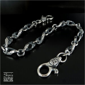 Shin's SCULPTURE�i�V���Y �X�J���v�`���[�j �uIVY SPIRAL Wallet chain�v(�A�C���B�[�X�p�C���� �E�H���b�g�`�F�[��) Silver925�y�����Y �A�N�Z�T���[ ��l ���� �l�C �V���o�[ ���i�� �� �v���[���g�zWC-14