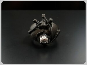 ENER(エネル)RING-08 GENERATOR (発生)/ジェネレーター SV/BK 【ギベオン隕石 メンズ リング プレゼント】