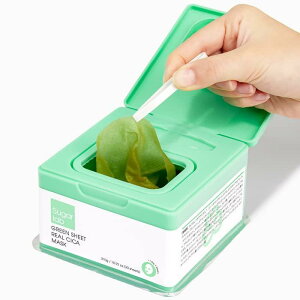 [Sugar lab] VK[{ AVJ O[V[g fC[}XN20 310g VJۂƂ肨낵 AVJ}XN GREEN SHEET REAL CICA MASK