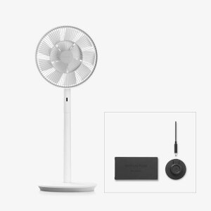 �y�o���~���[�_�z �U�E�O���[���t�@�� DC���[�^�[��@ �z���C�g×�O���[ BALMUDA The GreenFan (EGF-1800-WG) + �o�b�e���[���h�b�N �[�d�� (AGR02JP) �Z�b�g