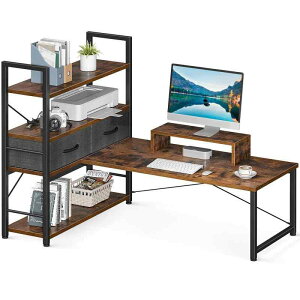 AODK ���[�f�X�N ��120cm 3�i���[���b�N�t�� ���j�^�[��t�������o��2�t�t�� ���[�^�C�v �Q�[�~���O�f�X�N �p�\�R���f�X�N �f�X�N �� pc�f�X�N ?�q computer desk �u���b�N �r���e�[�W �z���C�g