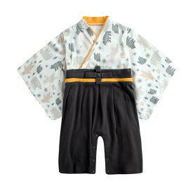 [SEIWARAKU] ベビー袴 ロンパース 女の子 男の子 袴ロンパース ベビー服 和装 フォーマル 赤ちゃん お宮参り 百日祝 初節句 お正月 お食い初め 出産祝い 袴風 HF302