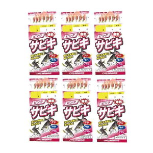 PROMARINEプロマリン サビキ釣り仕掛け ピンクサビキ オーロラ ASA013 まとめ買いセット (アジ サバ サビキ仕掛け 6枚 12枚)