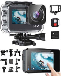 XTU S6 �A�N�V�����J���� 4K 20MP �A�N�V�����J�� �yAmbarella H22 CPUSONY IMX386 �Z���T�[�zSuperSmooth��Ԃ�␳4.0 �X�|�[�c�J���� �O���}�C�N�Ή� �c�����B�e ��������@�\ WiFi����