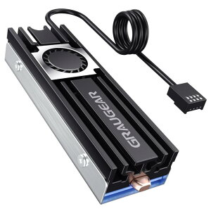 GRAUGEAR M.2 2280 SSD�q�[�g�V���N �A���~�j�E�� 20mm�̍����t�@�� �����̃q�[�g�p�C�v ���w�̃q�[�g�V���N�f�b�L �T�[�}���p�b�h�Ƃ����f�U�C�� NVME NGFF SATA M.2 SSD�ɋ��͂ȗ�p��񋟂��� [G-M2HS08