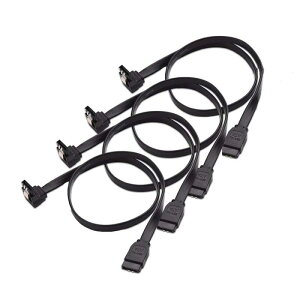 SATA�P�[�u�� L�^ Sata3 �V���A��ATA3�P�[�u�� SAS�P�[�u������ 6Gbps�Ή� HDD�ASSD�ACD�f�[�^�P�[�u�� ���b�N���b�`�t�� ���������h�~ 40cm �tL�^ 4�{�Z�b�g