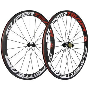 SUPERTEAM 50mm �N�����`�� �[�z�C�[���Z�b�g700c 23mm ���[�h�o�C�N �J�[�{�� �z�C�[�� (�z���C�g/���b�h)
