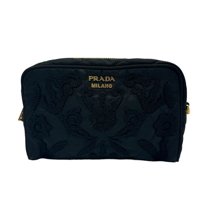 楽天市場】プラダ PRADA 化粧ポーチ ポーチ ナイロン ブラック  