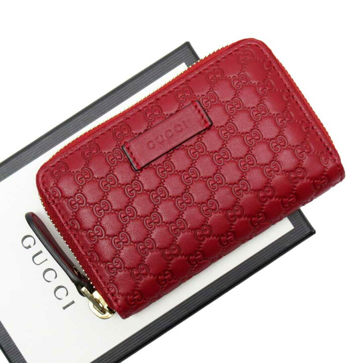 楽天市場】グッチ GUCCI コインケース マイクログッチ レザー レッド 