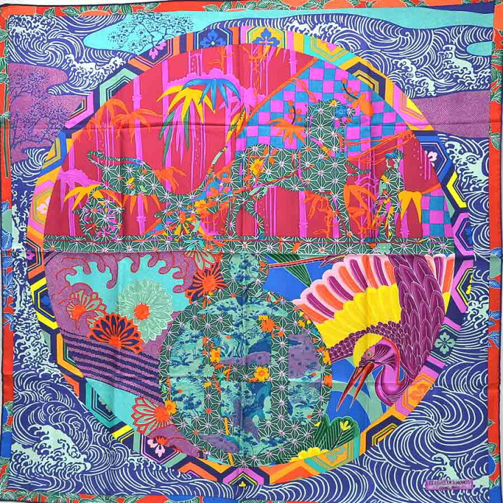楽天市場】エルメス HERMES スカーフ カレ90 EX-LIBRIS EN KIMONOS 