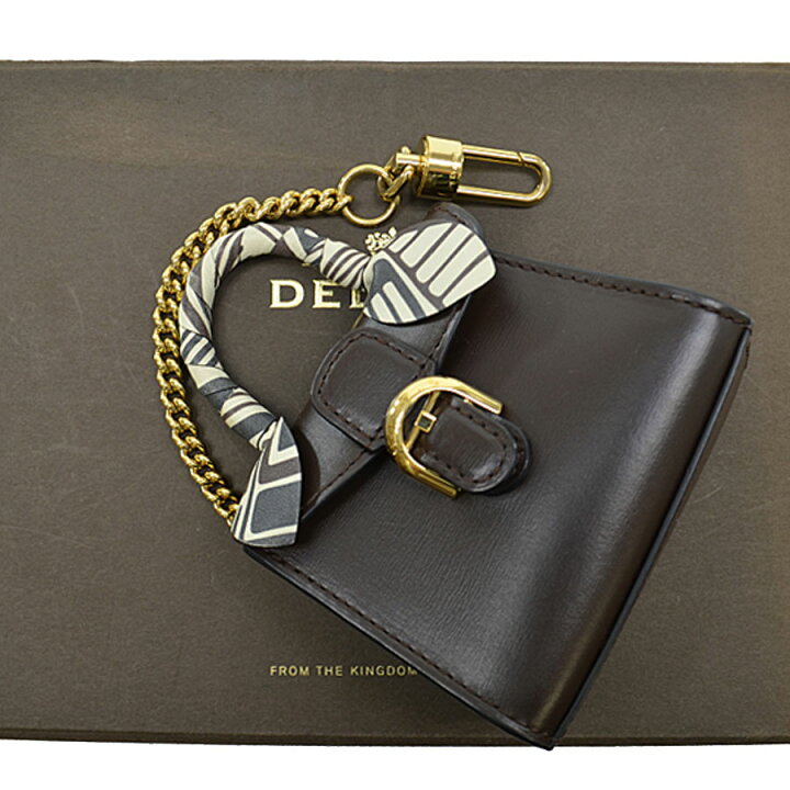 楽天市場】DELVAUX デルヴォー チャーム キーリング レザー ブラウン 