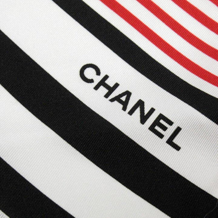 楽天市場】シャネル CHANEL スカーフ シルク ホワイト×ネイビー×レッド  
