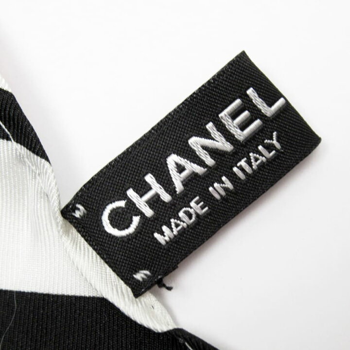 楽天市場】シャネル CHANEL スカーフ シルク ホワイト×ネイビー×レッド  