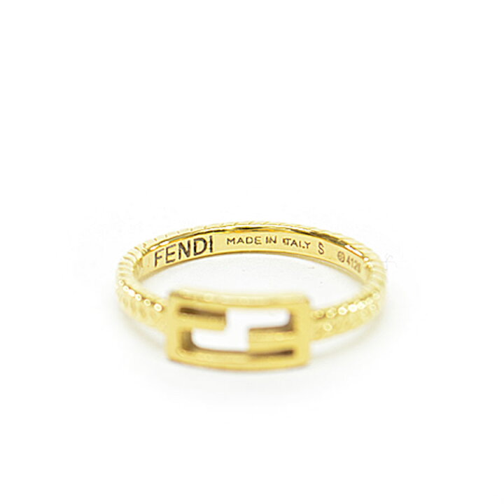 楽天市場】フェンディ FENDI リング・指輪 バゲット メタル ゴールド  