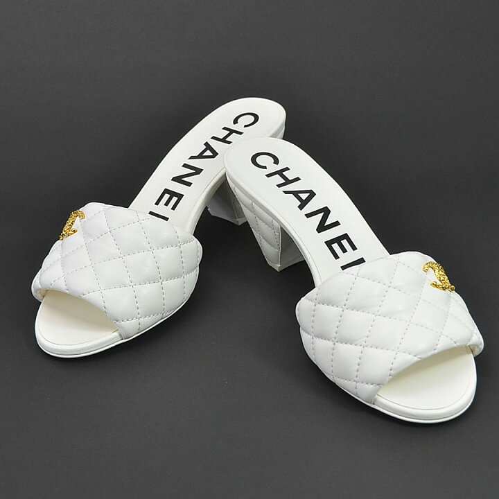 楽天市場】シャネル CHANEL サンダル 8 ココマーク マトラッセ  