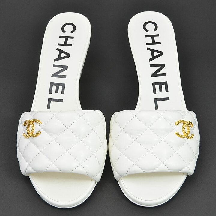 楽天市場】シャネル CHANEL サンダル 8 ココマーク マトラッセ 