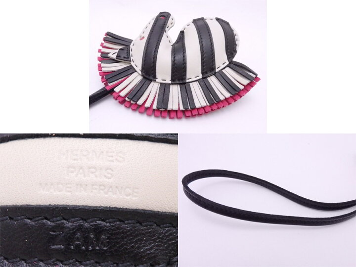 楽天市場】エルメス HERMES チャーム バッグチャーム ゼブラ しまうま  