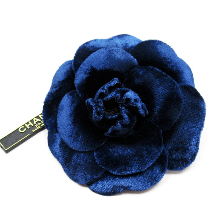 楽天市場】シャネル CHANEL ブローチ コサージュ カメリア ベロア  