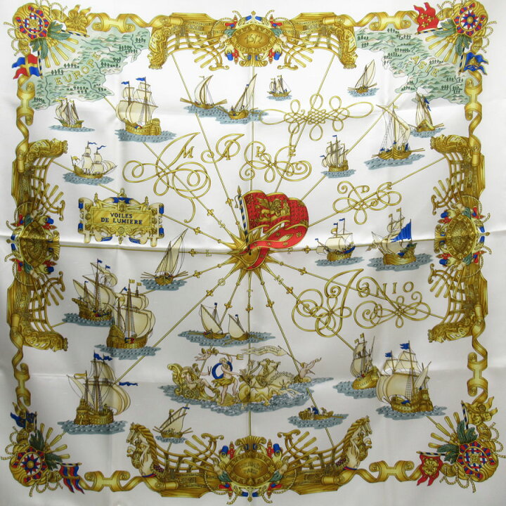 楽天市場】エルメス HERMES スカーフ カレ90 VOILES DE LUMIERE 光の  