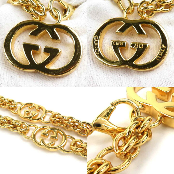 楽天市場】グッチ GUCCI ベルト チェーンベルト インターロッキングG  
