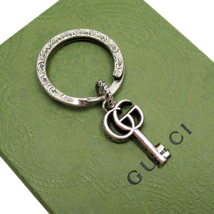 楽天市場】グッチ GUCCI キーリング チャーム シルバー925 シルバー  