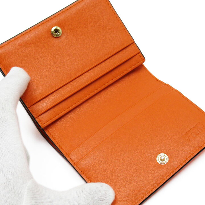 楽天市場】フルラ Furla 二つ折り財布 レザー オレンジ レディース  