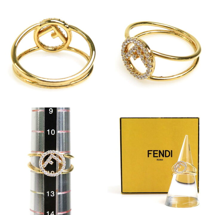 楽天市場】フェンディ FENDI リング・指輪 エフイズ GP/ラインストーン  