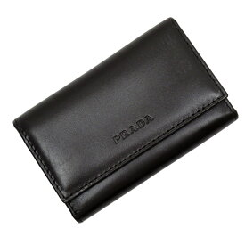 プラダ PRADA キーケース レザー ブラウン 送料無料【中古】 t18928f