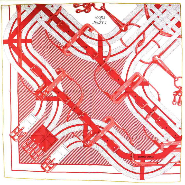 楽天市場】エルメス HERMES スカーフ カレ90 Mors a Jouets Chemise  