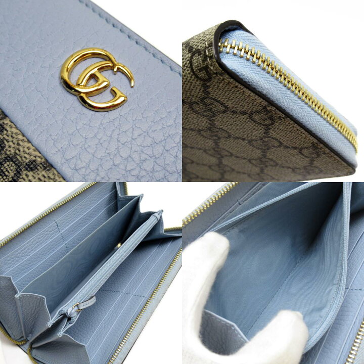 楽天市場】グッチ GUCCI ラウンドファスナー長財布 プチマーモント GG 