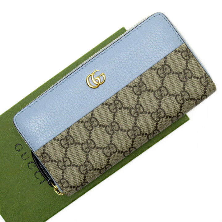 楽天市場】グッチ GUCCI ラウンドファスナー長財布 プチマーモント GG 