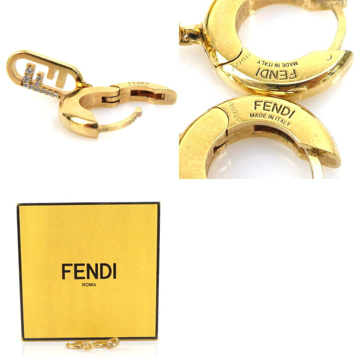 楽天市場】フェンディ FENDI ピアス オーロック GP/ラインストーン 