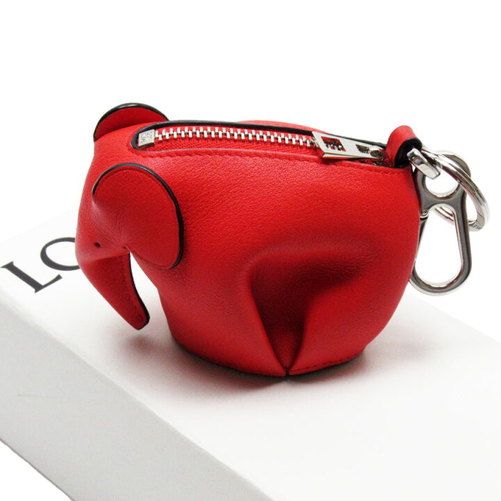 LOEWE カーフレザー アニマル 小銭入 コインケース 象赤