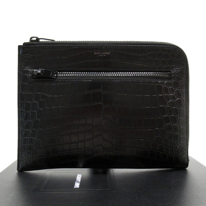 楽天市場】サンローラン SAINT LAURENT クラッチバッグ 型押しレザー  