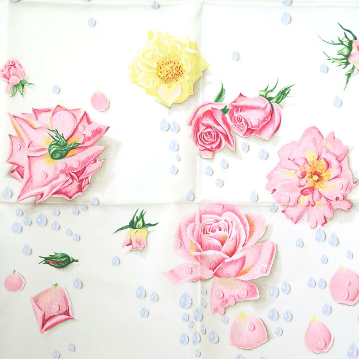楽天市場】エルメス HERMES スカーフ LA ROSEE Anne Gavarni 薔薇の雫  
