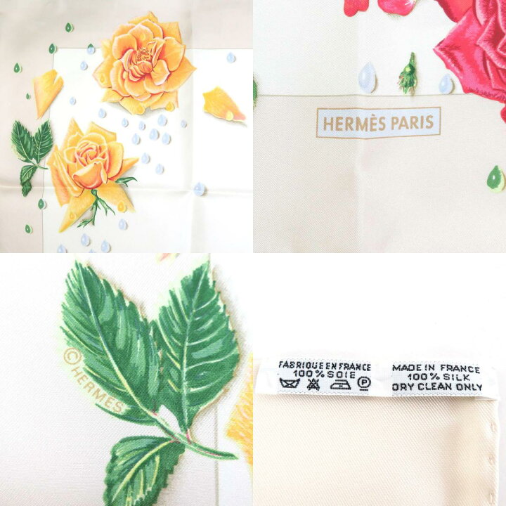 楽天市場】エルメス HERMES スカーフ LA ROSEE Anne Gavarni 薔薇の雫  