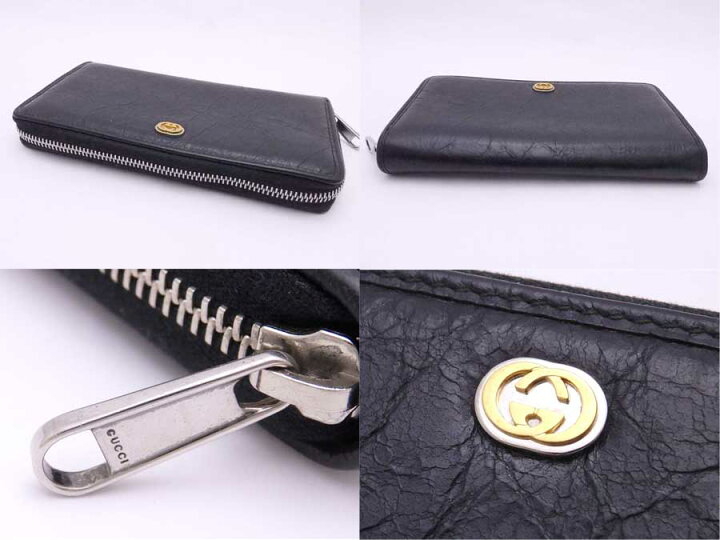 楽天市場】グッチ GUCCI ラウンドファスナー長財布 インターロッキング 