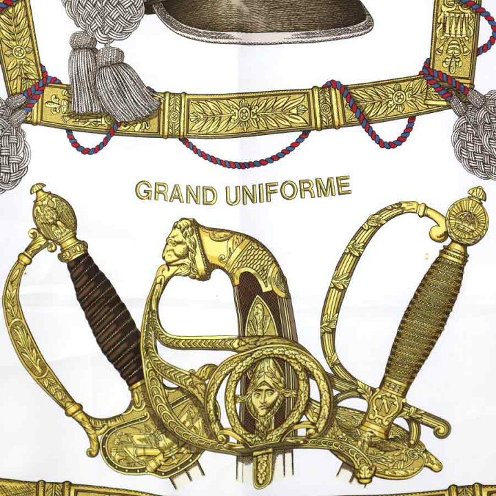 楽天市場】エルメス HERMES スカーフ カレ90 GrAND UNIFORME シルク 