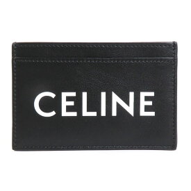セリーヌ CELINE カードケース パスケース レザー ブラック×ホワイト ユニセックス 送料無料【中古】 h29694f