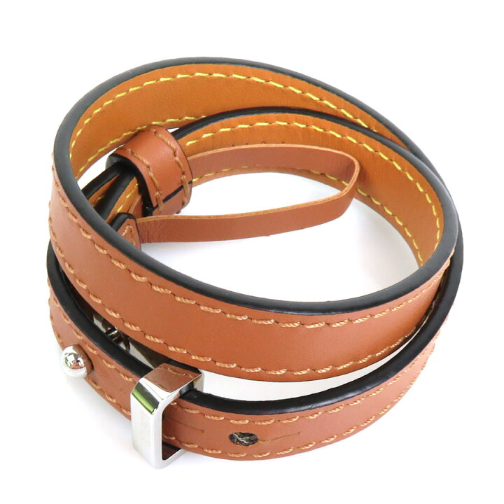 楽天市場】ロエベ LOEWE ブレスレット レザー/メタル ブラウン  