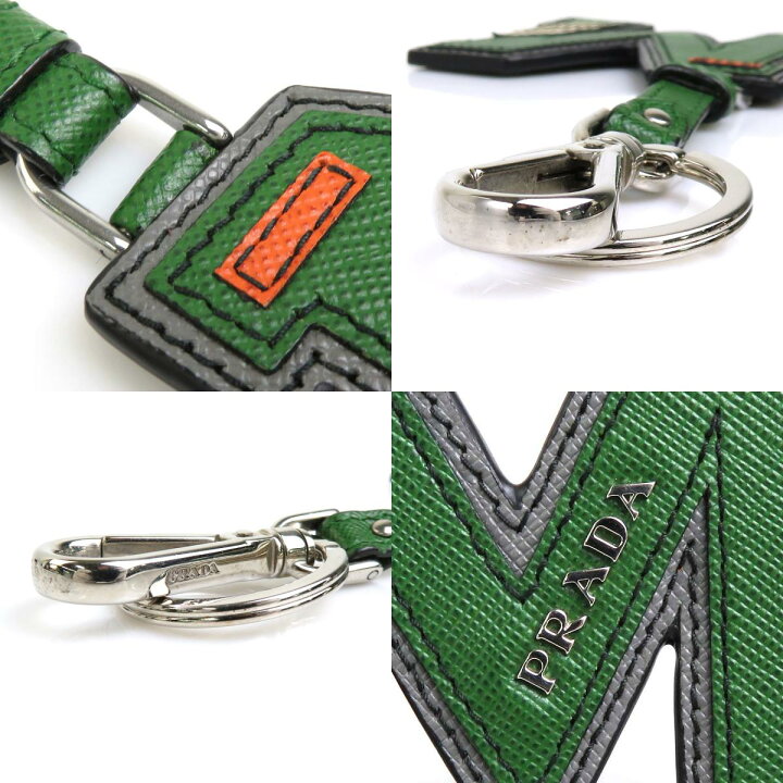 楽天市場】プラダ PRADA チャーム キーリング イニシャルM チャーム 